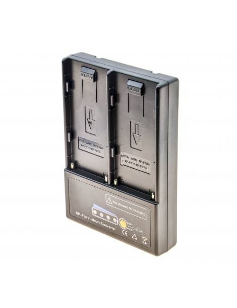 PROtastic V-mount V-lock Battery Adapter to 2x Sony NP-F Series Batteries